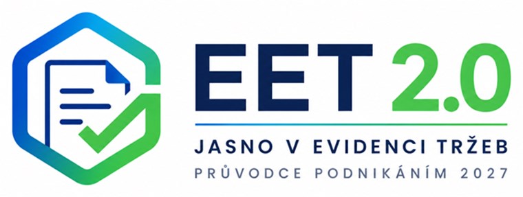 Logo EET-20.cz — EET 2.0, jasno v evidenci tržeb, průvodce podnikáním 2027